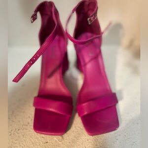 Bar III Pink Stiletto Heels with Ankle Bow